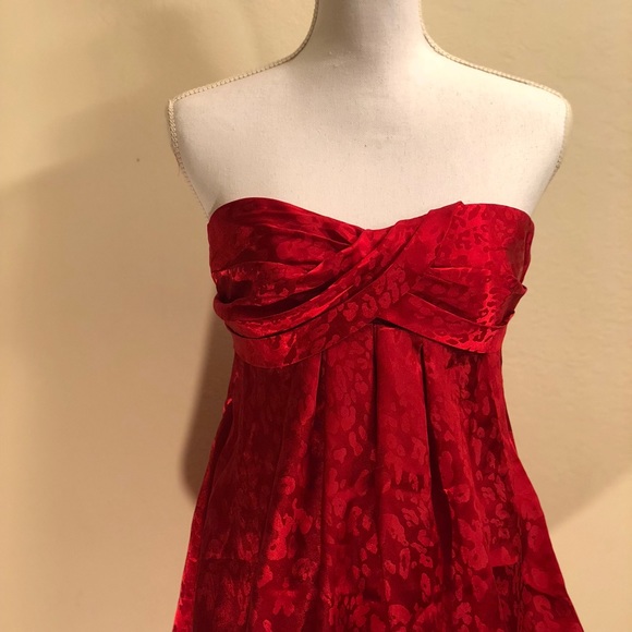 forever 21 red satin dress